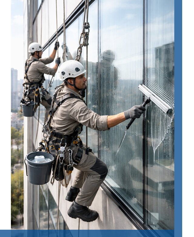 Мойка окон альпинистами в Кореновске от 4664 р. | ВЫСОТНИК-Кнв