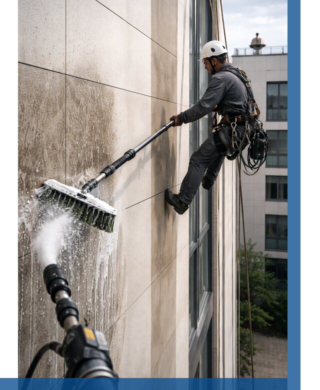 Мойка фасада из керамогранита в Кореновске от 311 р. | ВЫСОТНИК-Кнв