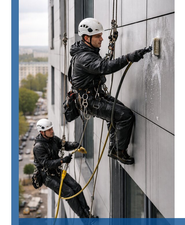Профессиональная мойка фасада из композита в Кореновске
