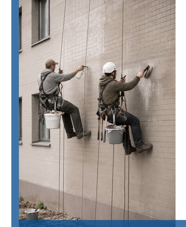 Удаление высолов с фасада зданий в Кореновске без повреждений и следов