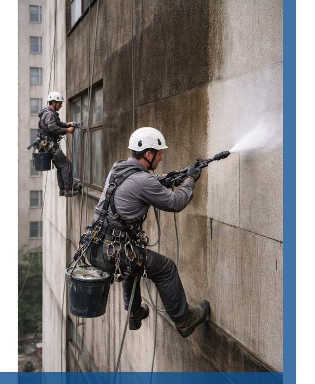 Очистка фасада от копоти в Кореновске от 259 р. | ВЫСОТНИК-Кнв