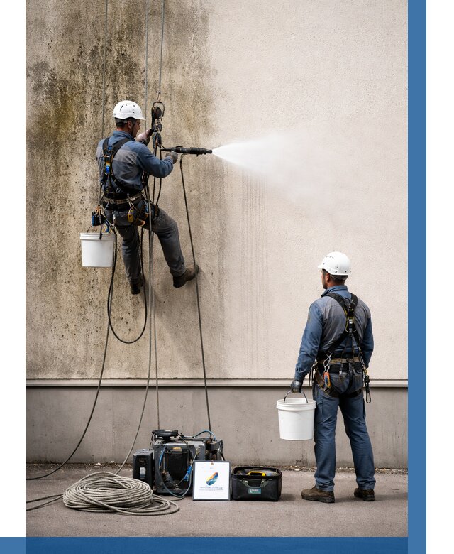 Очистка фасада от плесени в Кореновске от 311 р. | ВЫСОТНИК-Кнв