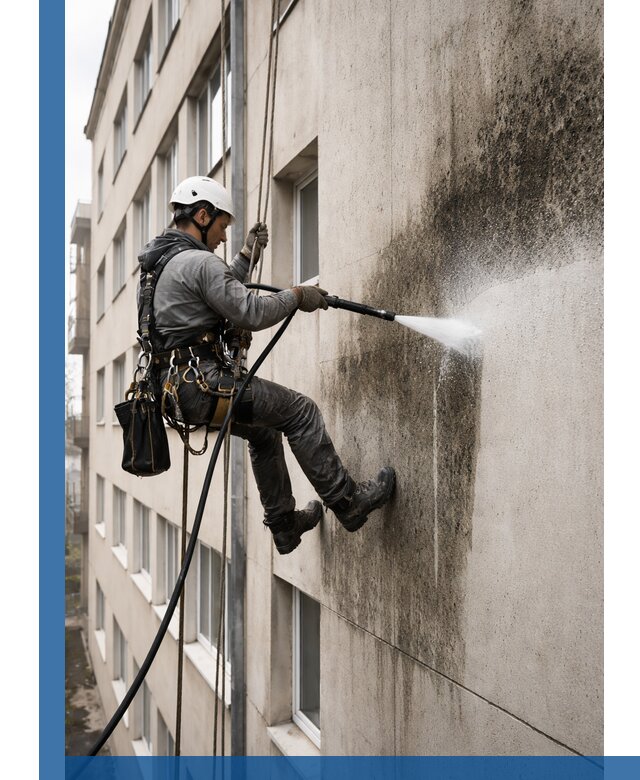 Профессиональная очистка фасадов от плесени в Кореновске