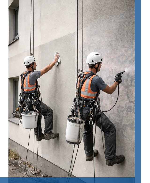 Антиграффити покрытие фасада в Кореновске от 622 р. | ВЫСОТНИК-Кнв