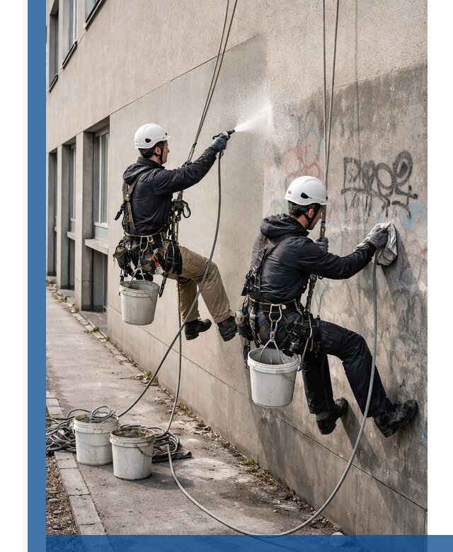 Антиграффити покрытие фасада с защитой от надписей в Кореновске