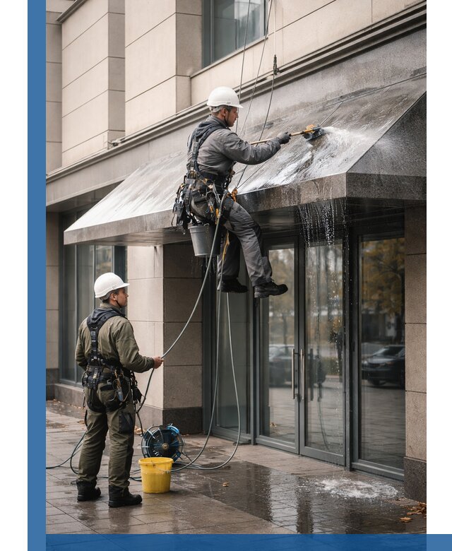 Профессиональная мойка козырьков и навесов в Кореновске