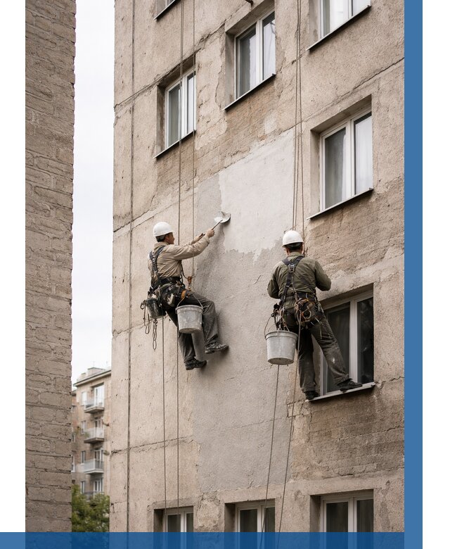 Косметический ремонт фасада в Кореновске от 1140 р. | ВЫСОТНИК-Кнв