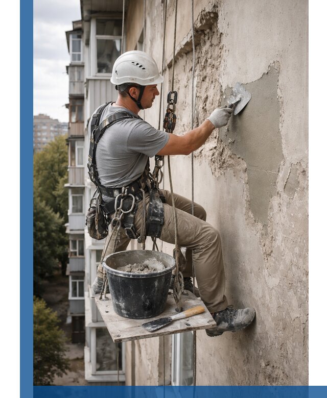 Восстановление фасадной штукатурки в Кореновске с гарантией качества