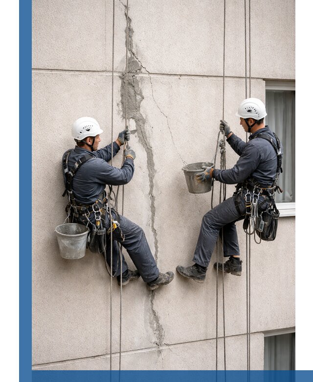 Заделка трещин на фасаде в Кореновске с гарантийным ремонтом