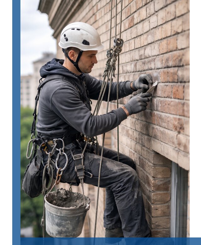 Качественный ремонт кирпичной кладки фасада в Кореновске с гарантией