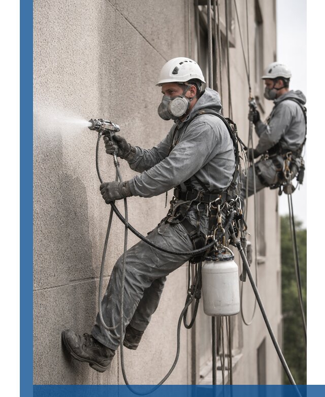 Безвоздушная покраска фасадов зданий в Кореновске профессионально