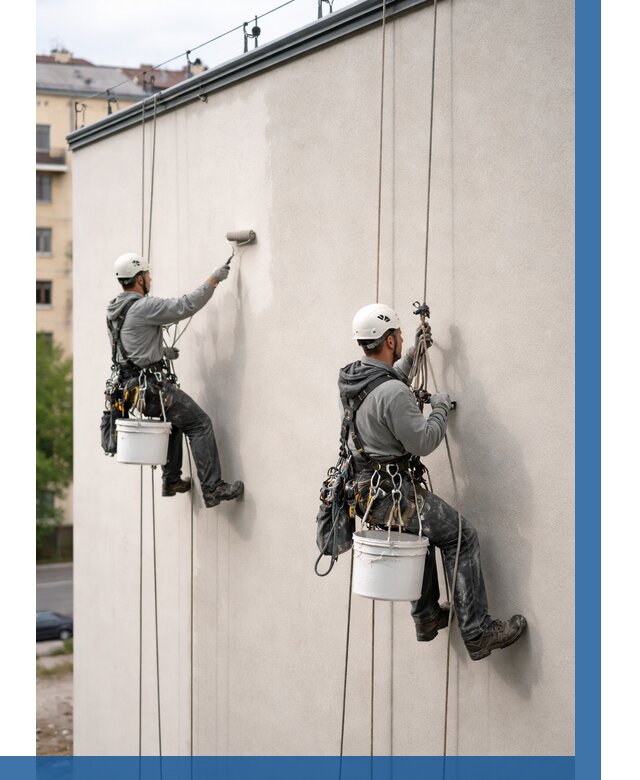 Покраска оштукатуренного фасада в Кореновске от 332 р. | ВЫСОТНИК-Кнв