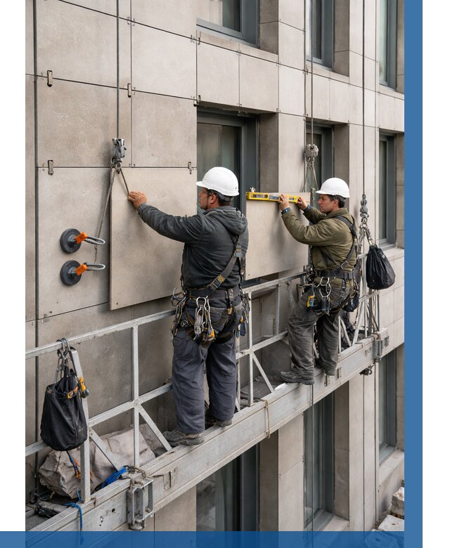 Монтаж керамогранита на фасад в Кореновске от 2591 р. | ВЫСОТНИК-Кнв