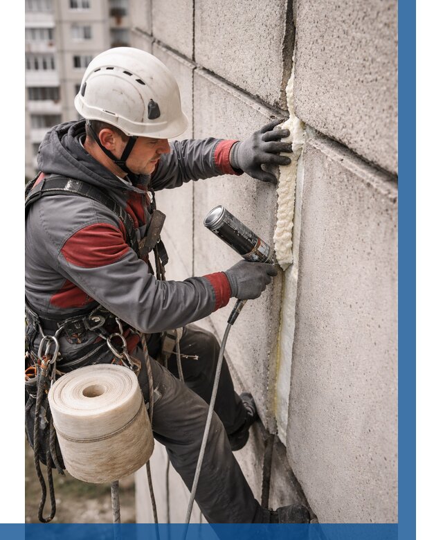 Утепление межпанельных швов в Кореновске от 725 р. | ВЫСОТНИК-Кнв