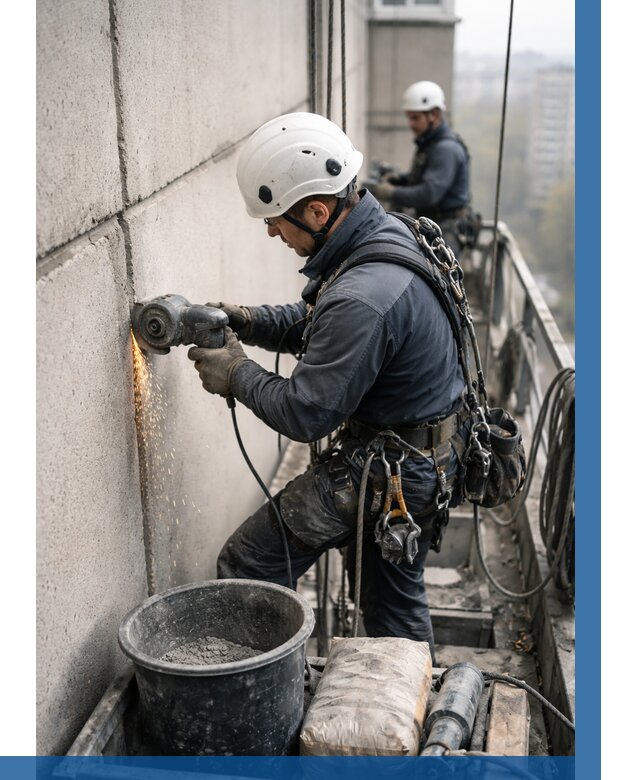 Штробление межпанельных швов в Кореновске от 1244 р. | ВЫСОТНИК-Кнв