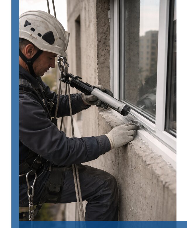 Герметизация оконных швов снаружи в Кореновске профессионально