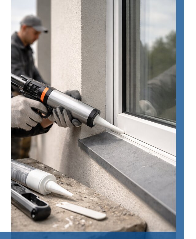 Герметизация монтажных швов окон в Кореновске от 674 р. | ВЫСОТНИК-Кнв