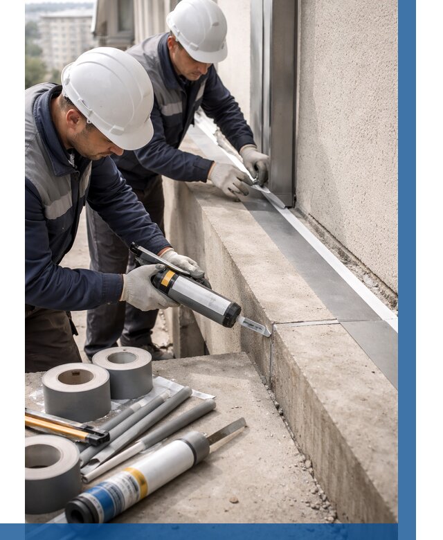 Герметизация примыкания балкона в Кореновске от 4664 р. | ВЫСОТНИК-Кнв