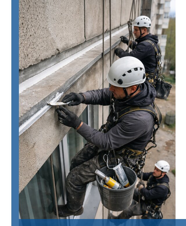 Герметизация примыкания балкона в Кореновске под ключ с гарантией