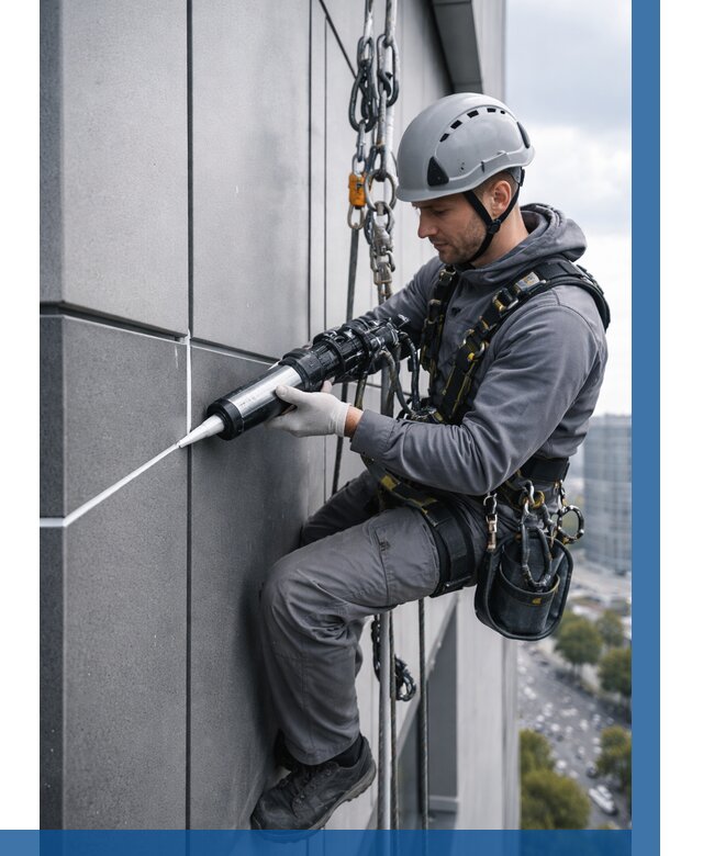 Герметизация стыков фасадных панелей в Кореновске от 6737 р.| ВЫСОТНИК-Кнв