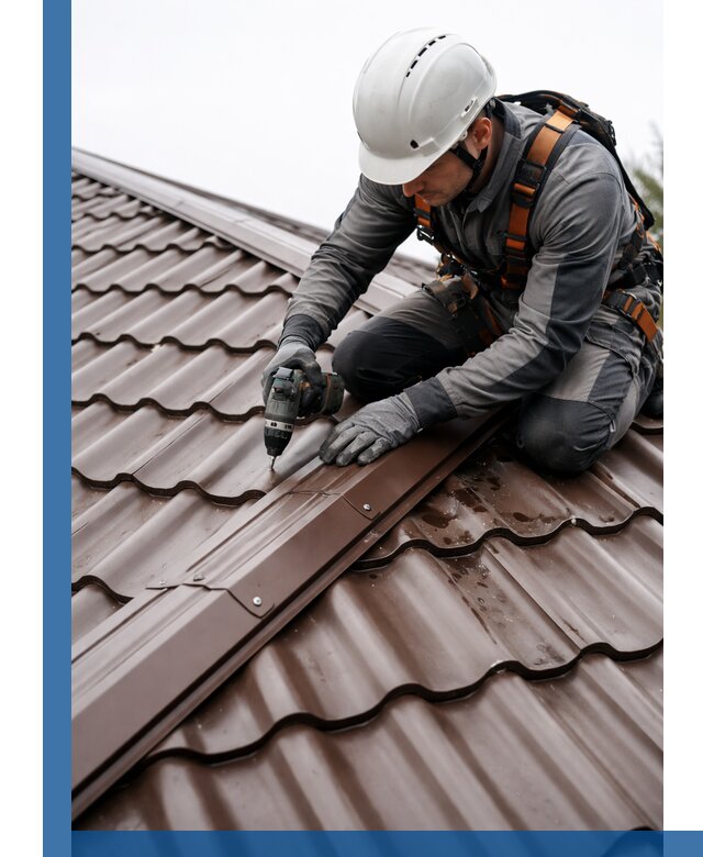 Ремонт металлочерепицы на крыше в Кореновске профессионально