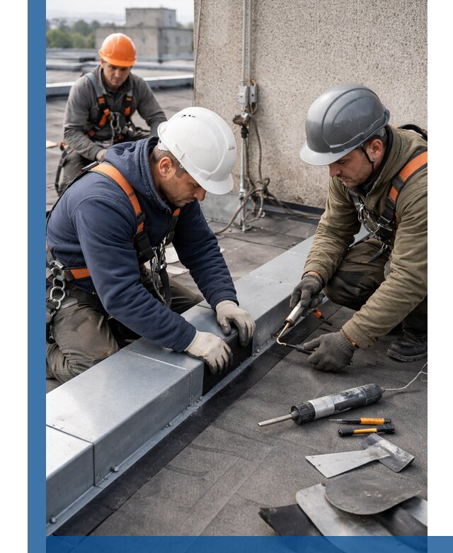 Ремонт кровельных примыканий в Кореновске профессионально