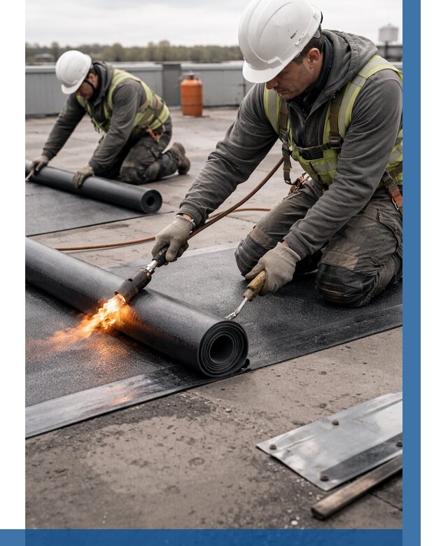 Монтаж наплавляемой кровли в Кореновске от 881 р. — ВЫСОТНИК-Кнв