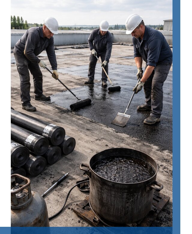 Гидроизоляция кровли мастикой в Кореновске от 622 р. | ВЫСОТНИК-Кнв