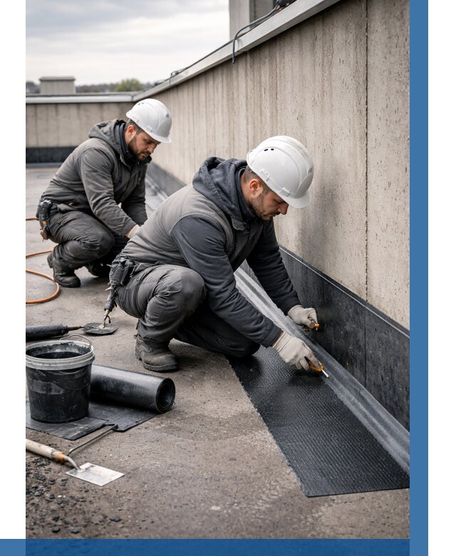 Гидроизоляция примыканий на кровле в Кореновске от 933 р. | ВЫСОТНИК-Кнв