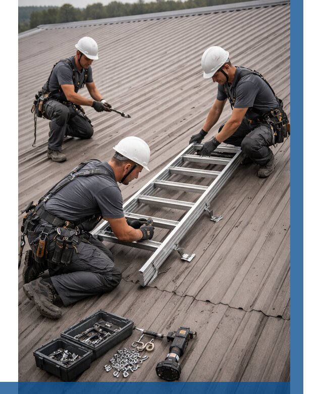 Монтаж кровельной лестницы в Кореновске от 4664 р. | ВЫСОТНИК-Кнв