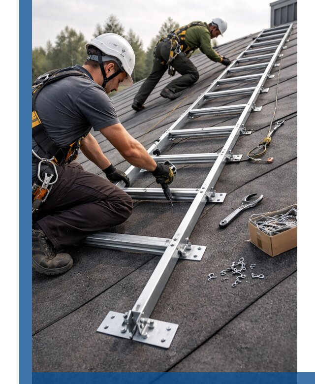 Профессиональный монтаж кровельной лестницы в Кореновске под ключ