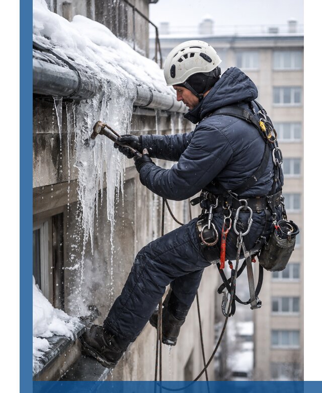Удаление наледи и чистка водостоков в Кореновске оперативно и безопасно