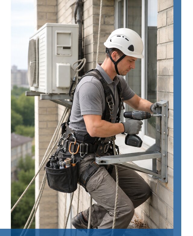 Установка кронштейнов кондиционера в Кореновске от 3627 р. | ВЫСОТНИК-Кнв