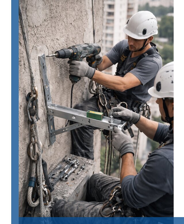 Установка кронштейнов кондиционера и крепежа в Кореновске