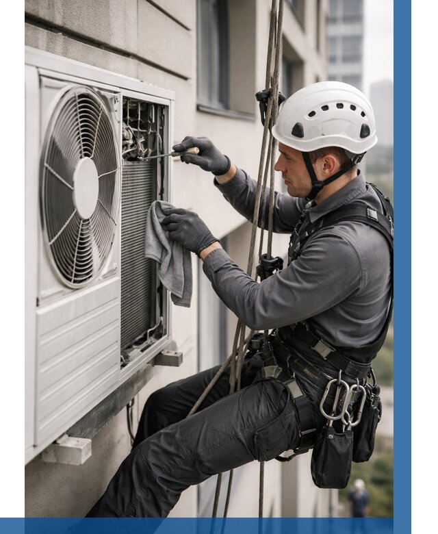 Обслуживание внешнего блока кондиционера в Кореновске от 2798 р.ВЫСОТНИК-Кнв