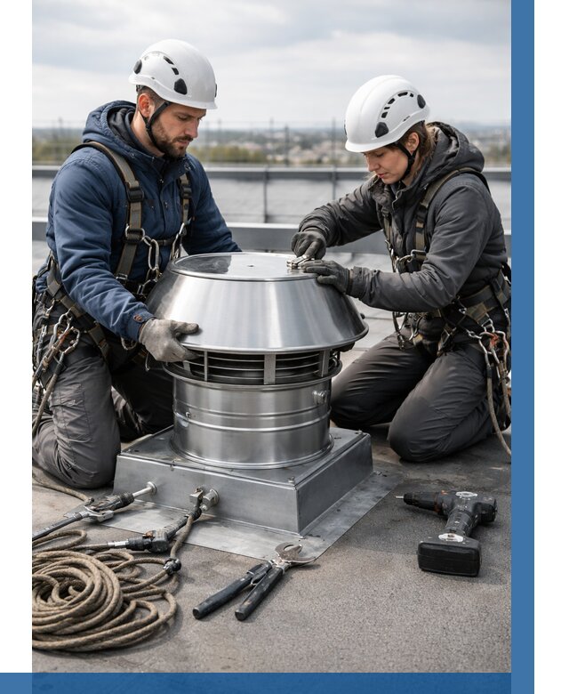 Установка дефлекторов на кровле в Кореновске от 4664 р. | ВЫСОТНИК-Кнв