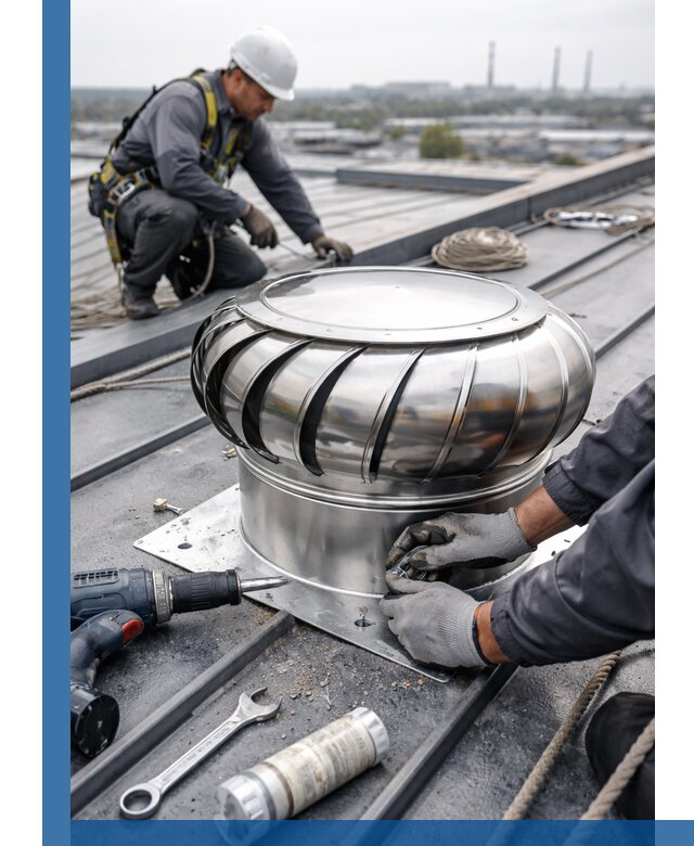 Установка дефлекторов на кровле в Кореновске профессионально