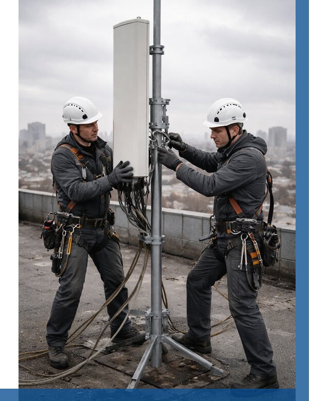 Монтаж антенн связи на крыше в Кореновске от 8809 р. | ВЫСОТНИК-Кнв