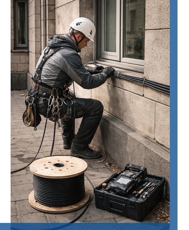 Прокладка оптоволоконного кабеля в Кореновске от 829 р. | ВЫСОТНИК-Кнв