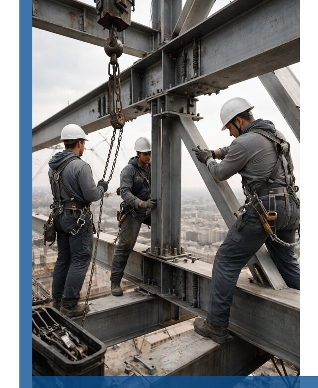 Профессиональный монтаж металлоконструкций на высоте в Кореновске