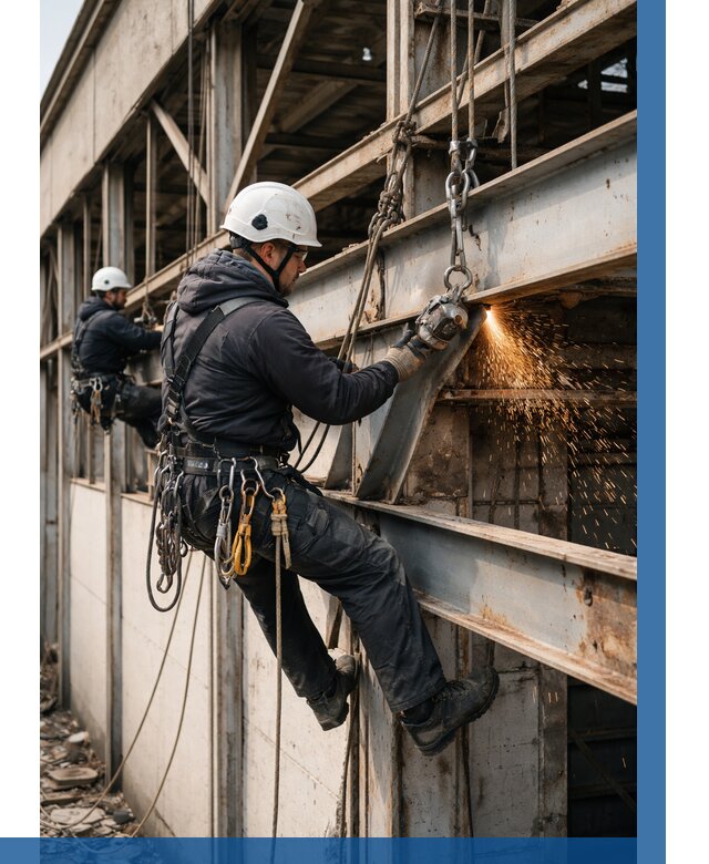 Демонтаж металлоконструкций на высоте в Кореновске от 6737р. |ВЫСОТНИК-Кнв