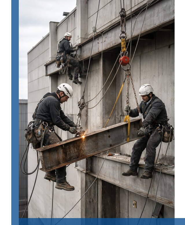 Демонтаж металлоконструкций на высоте в Кореновске под ключ