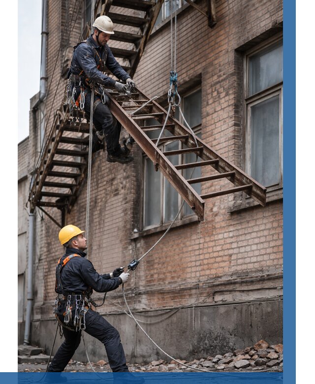 Демонтаж пожарной лестницы в Кореновске от 12437 р. | ВЫСОТНИК-Кнв