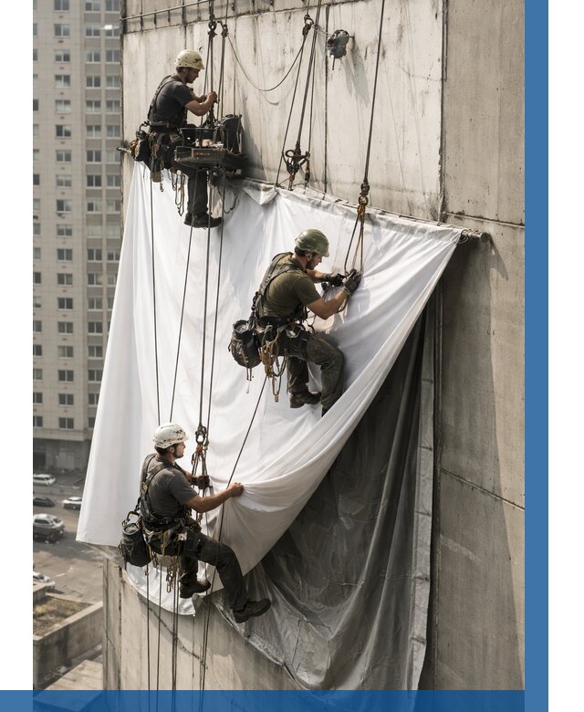 Замена баннерного полотна в Кореновске от 6737 р. | ВЫСОТНИК-Кнв—заказать