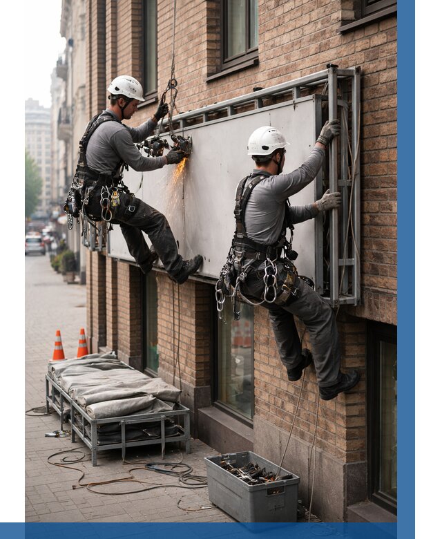 Демонтаж рекламной вывески в Кореновске от 6737 р. | ВЫСОТНИК-Кнв