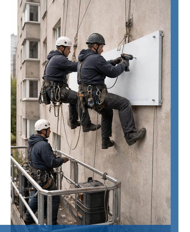 Монтаж табличек и указателей в Кореновске от 3627 р. | ВЫСОТНИК-Кнв