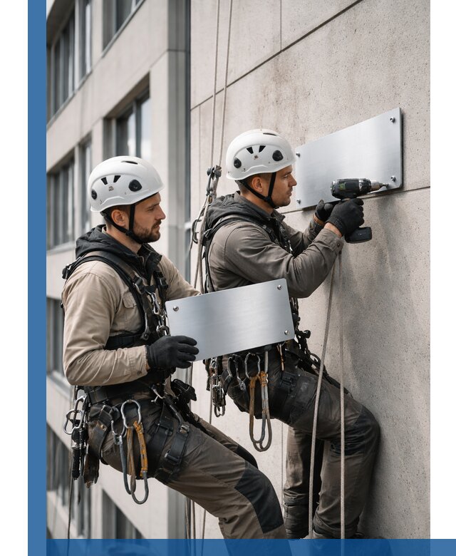 Монтаж табличек и указателей в Кореновске для зданий и сооружений