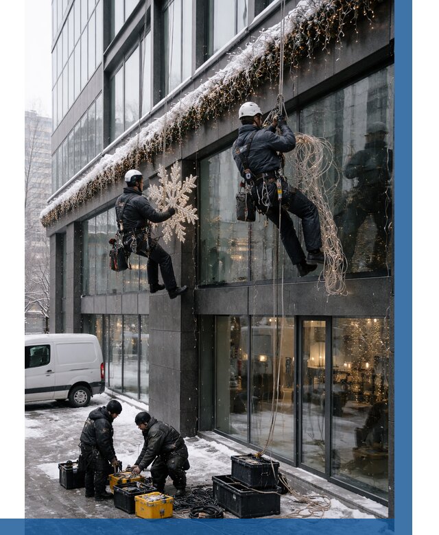 Демонтаж новогоднего оформления в Кореновске от 5700 р. | ВЫСОТНИК-Кнв