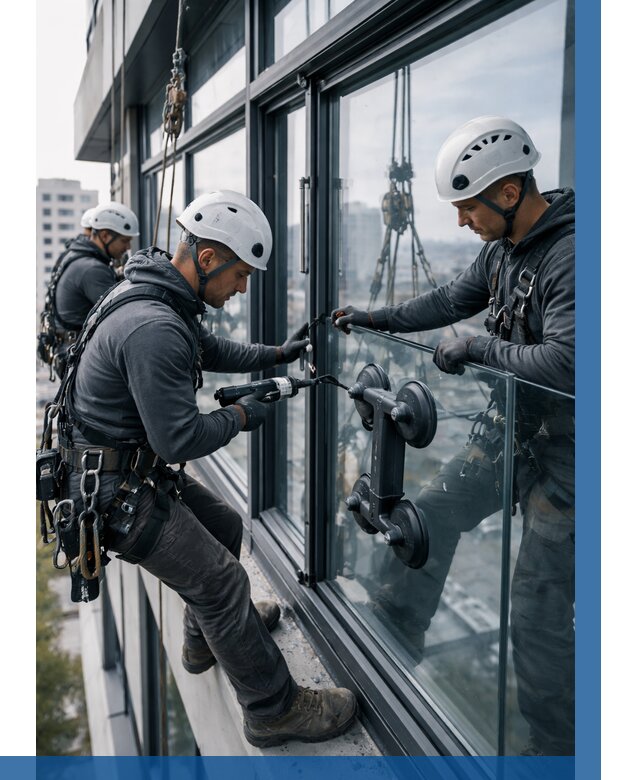 Витражное остекление зданий в Кореновске от 3627 р. | ВЫСОТНИК-Кнв