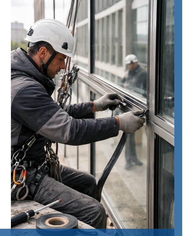 Ремонт витражных конструкций в Кореновске от 3627 р. | ВЫСОТНИК-Кнв